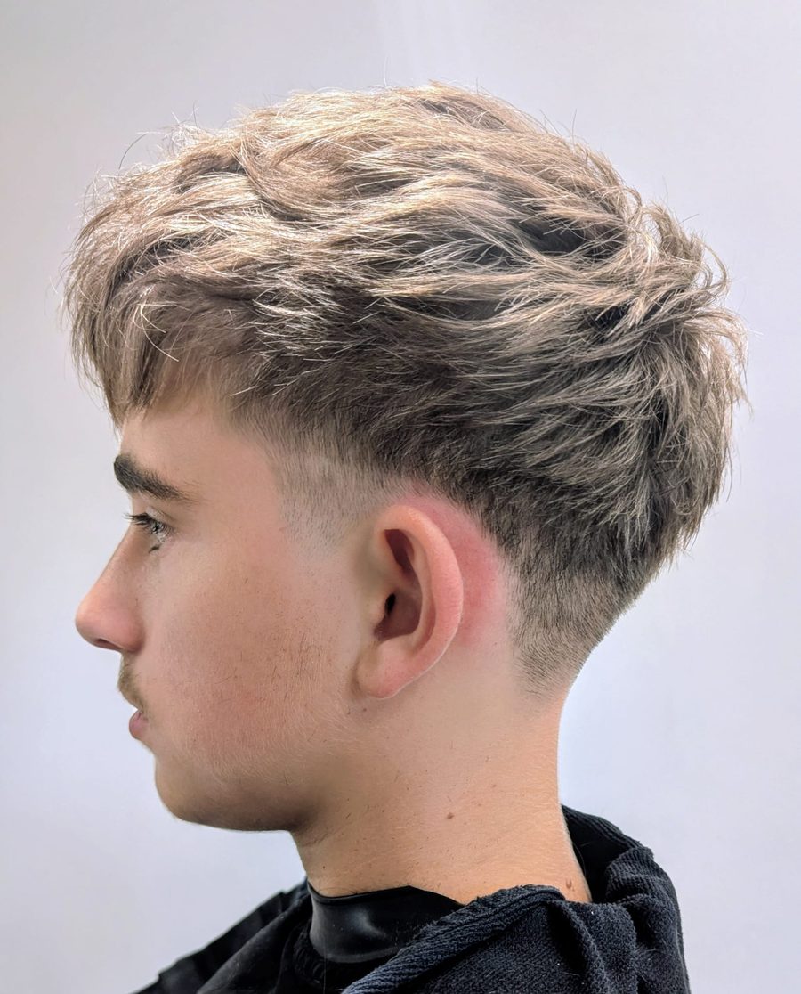 Après : coupe homme réalisée au salon